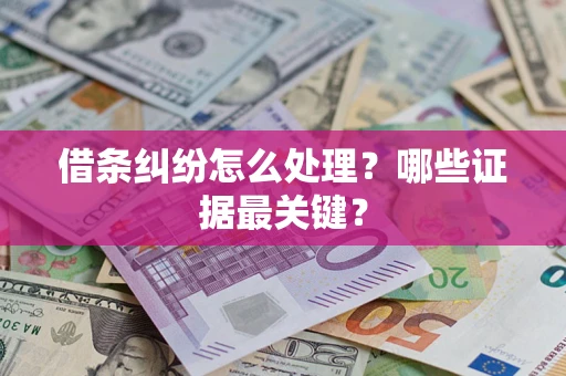 武汉借条纠纷怎么处理？哪些证据最关键？
