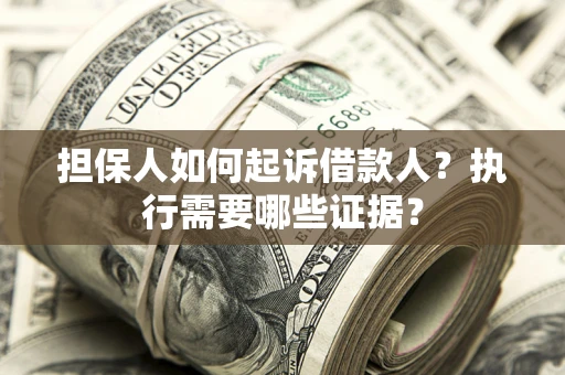 武汉担保人如何起诉借款人？执行需要哪些证据？