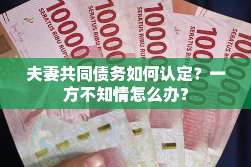 武汉夫妻共同债务如何认定？一方不知情怎么办？