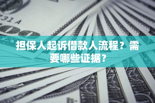 武汉担保人起诉借款人流程?需要哪些证据? 武汉担保人起诉借款人流程?需要哪些证据?