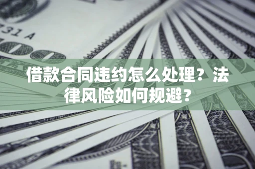 武汉借款合同违约怎么处理？法律风险如何规避？