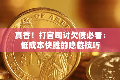 武汉真香！打官司讨欠债必看：低成本快胜的隐藏技巧