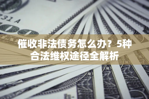 武汉催收非法债务怎么办？5种合法维权途径全解析